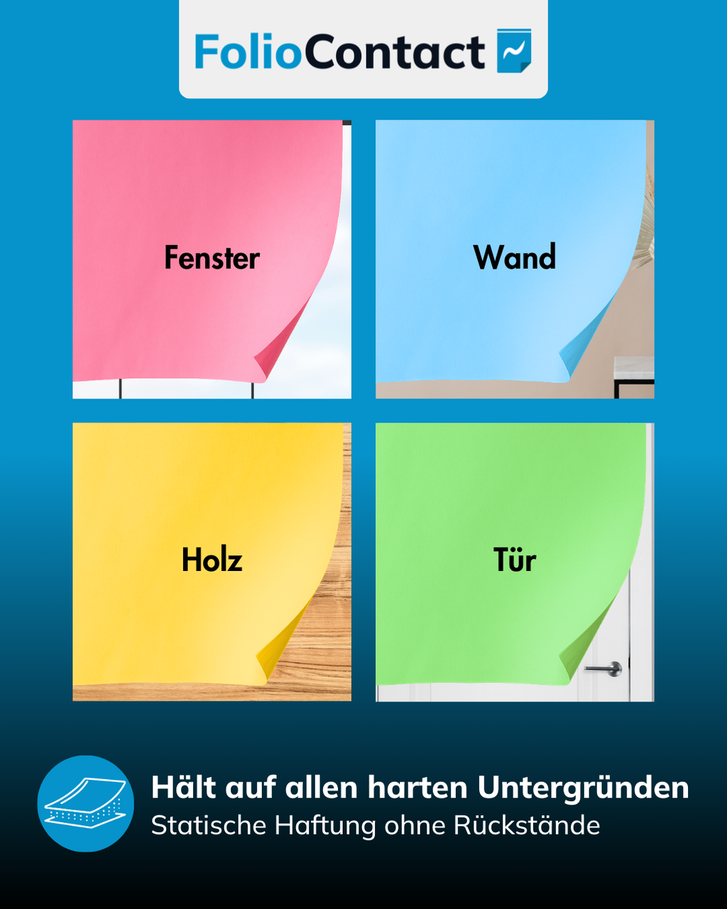 FolioContact Notes beschreib- und abwischbar, wiederverwendbar