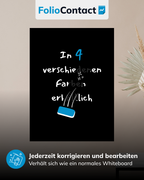 Blackboard-Folie beschreibbar mit Kreidemarker und jederzeit abwischbar