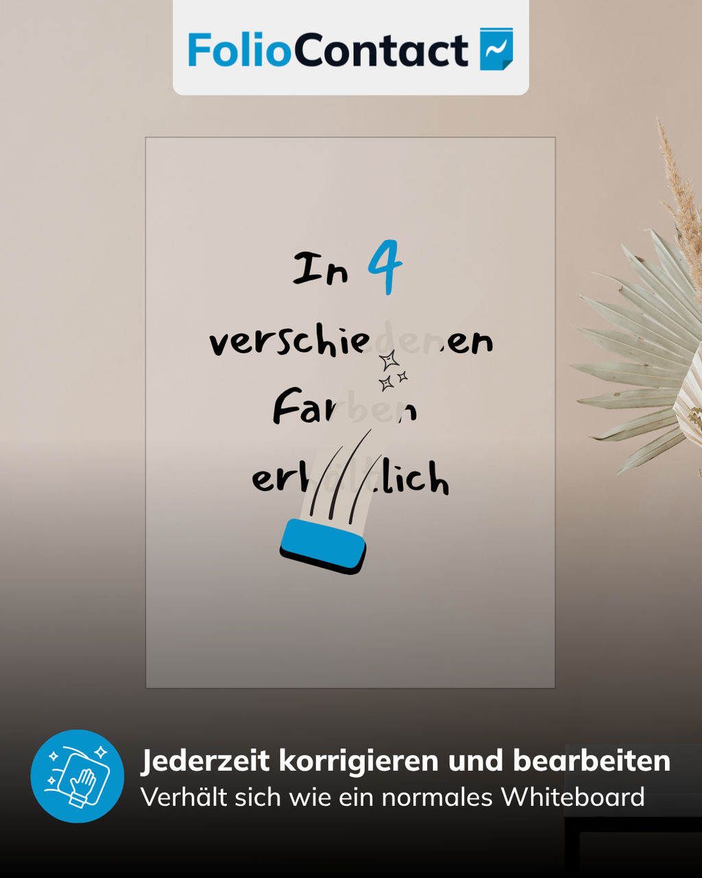 Transparente Clearboard-Folie beschreibbar und jederzeit abwischbar