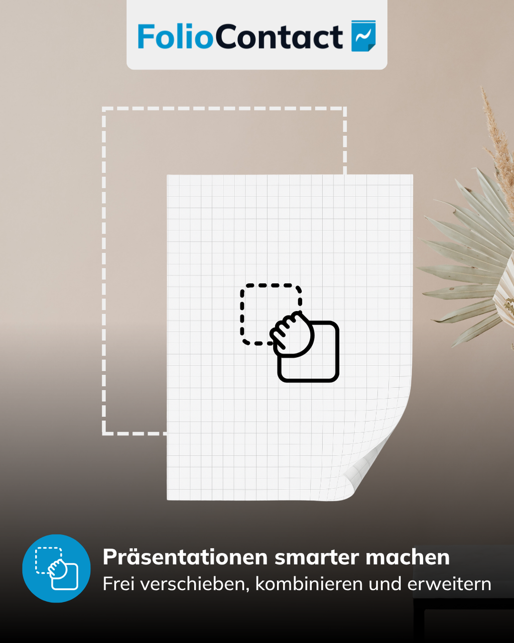 Flipchart-Folie beschreibbar und jederzeit abwischbar wie ein klassisches Flipchart
