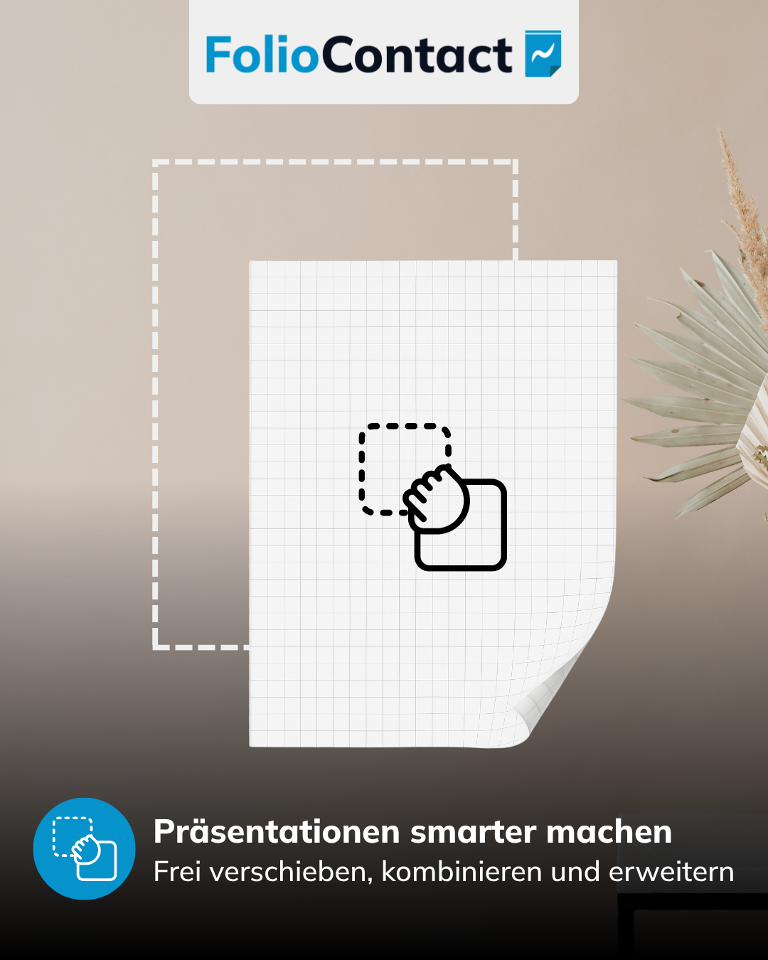 Flipchart-Folie beschreibbar und jederzeit abwischbar wie ein klassisches Flipchart