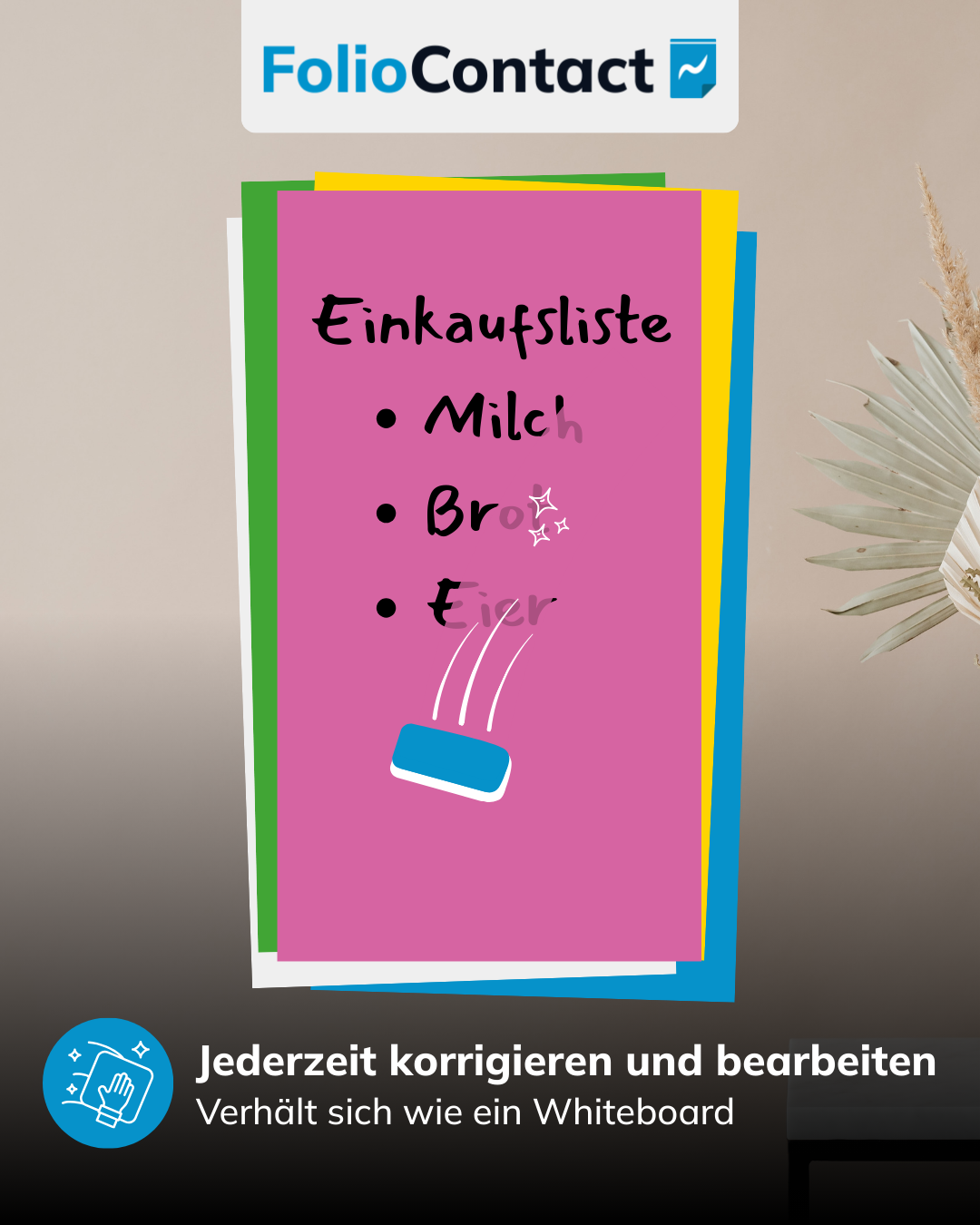 FolioContact Notes in fünf Farben für Notizen und Organisation