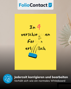 Gelbe Yellowboard-Folie beschreibbar und jederzeit abwischbar