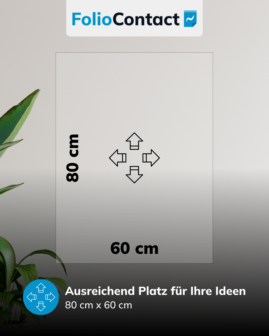 Maße der Clearboard-Folie: 80 x 60 cm – ausreichend Platz für Ideen
