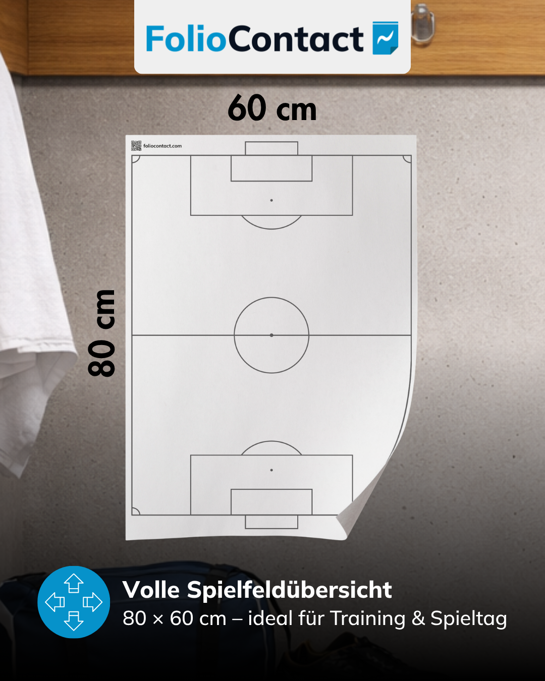 Fußball-Taktikfolie abwischbar und wiederverwendbar