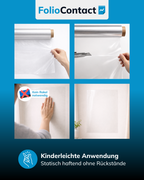 Transparente Wandschutzfolie nahezu unsichtbar an der Wand