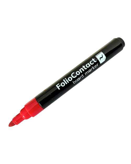 FolioContact Boardmarker in Rot – abwischbarer Whiteboard-Marker für beschreibbare Folien