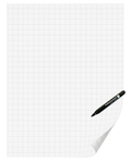 FolioContact Flipchart-Folie mit kariertem Raster, mit schwarzem FolioContact Boardmarker